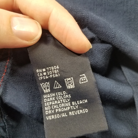 Tommy Jeans Navy Button Down Short Sleeve Shirt - Picture 7 of 8
